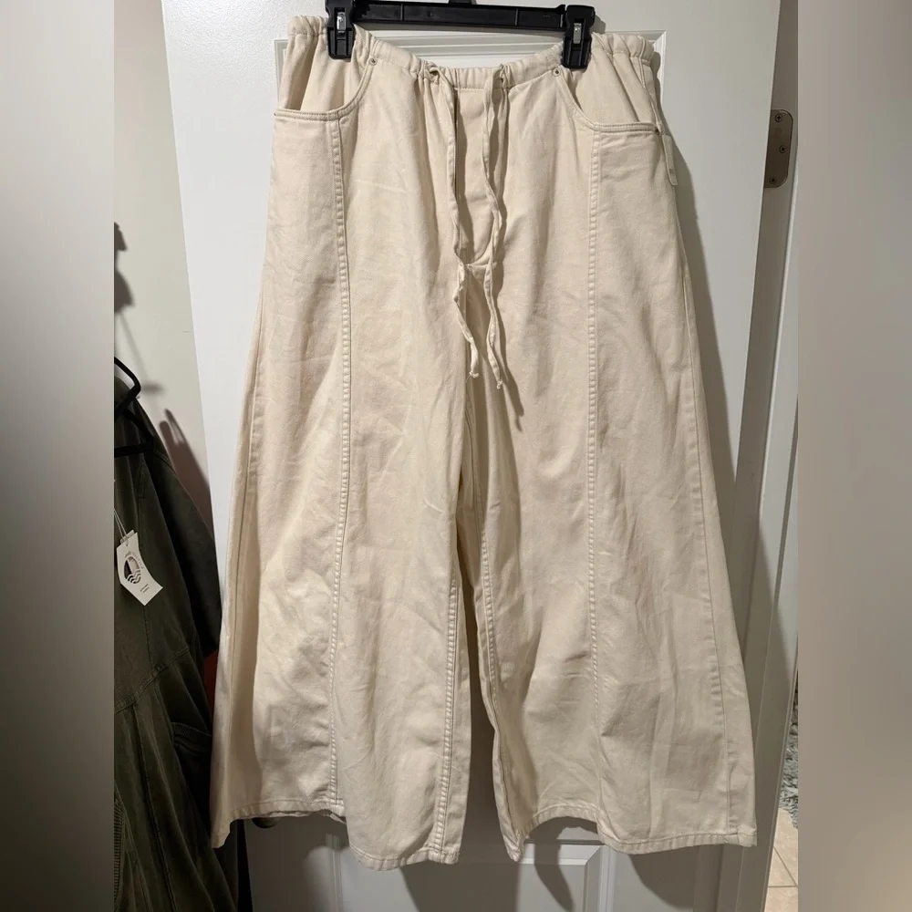 Free People Cream Liberty Pants - Picture 2 of 4